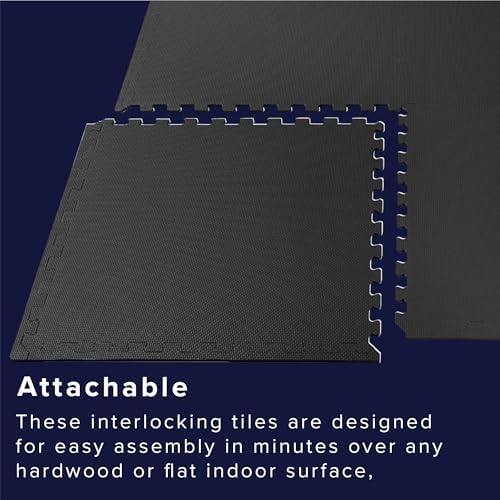 We Sell Mats 3/8" Thick Multipurpose EVA Foam Exercise Floor Mat, Interlocking Tiles, Anti-Fatigue for Home or Gym