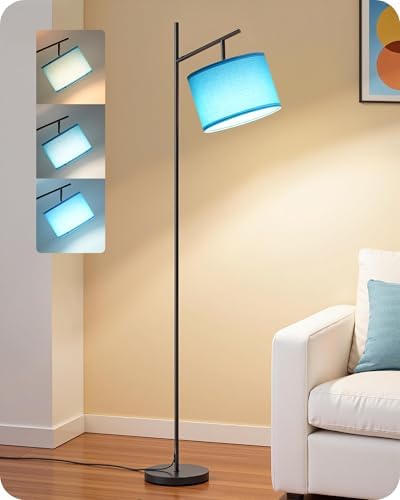 EDISHINE Blue Floor Lamps for Living Room, 64.7" Modern Standing Lamp