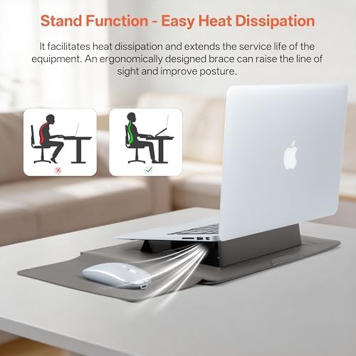 13-14 Inch Protective Laptop Sleeve with Stand, for MacBook Pro/MacBook Air