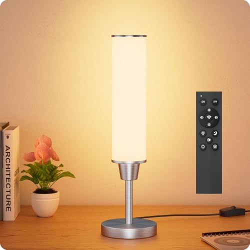Nukanu Table Lamp with Remote, Nickel