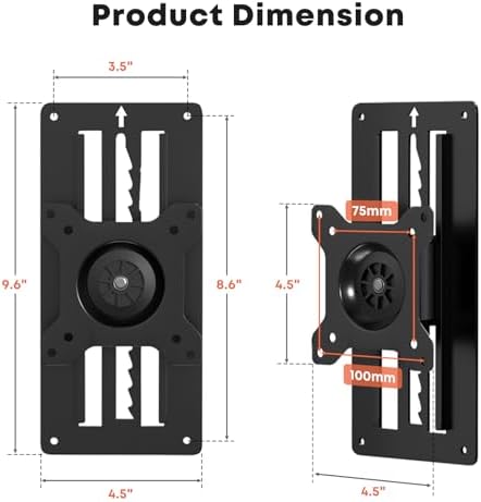 PUTORSEN Height Adjustable Monitor Wall Mount for up to 35"Ultrawide Screen