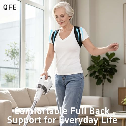 Posture Corrector for Women and Men Upper Back Brace Support Straightener Adjustable Mid Scoliosis Lower Pain Comfortable Relief Hunchback Slouching Kyphosis Invisible Under Fully Black XXL/XXXL