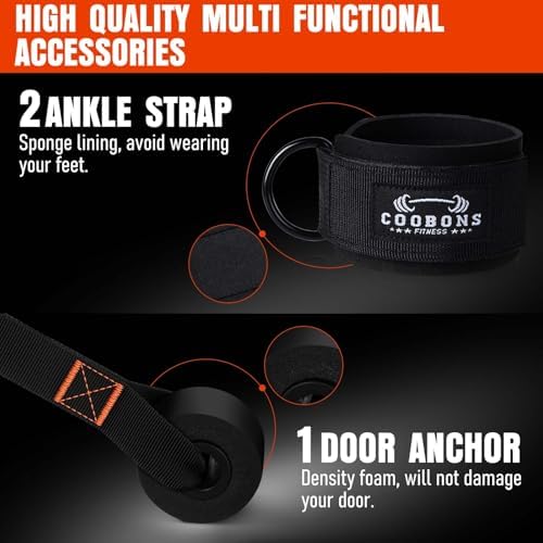 Resistance Bands with Handles, 175lb Exercise Bands for Working Out