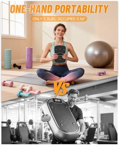 Mini Vibration Plate Machine – Portable, Wireless, Rechargeable Quiet Platefor Vibration Massage, Relaxation & Muscle Stiffness Relief
