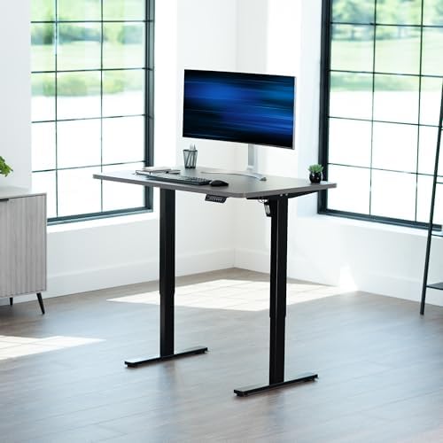 VIVO Dark Gray 48 x 30 in Standing Desk, DESK-KIT-1B5G