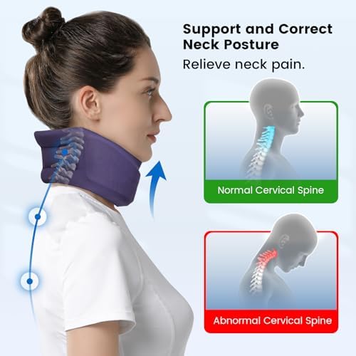 Velpeau Cervical Collar Neck Brace for Neck Pain and Strong Support, Blue L