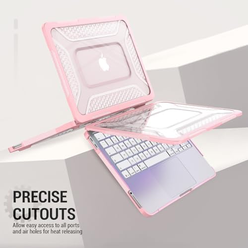 SEYMAC stock Case for MacBook Neo (A18 Pro) 2026 13 inch, Shock-Absorbing Protection with Folding Stand &Mouse Pad Case for MacBook Neo (A18 Pro) 2026 13 inch, Pink