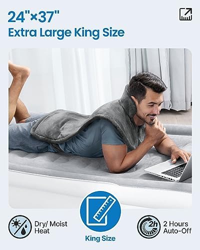 RENPHO Extra Large Heating Pad for Back, FSA Eligible HSA, 24 x 37-inches