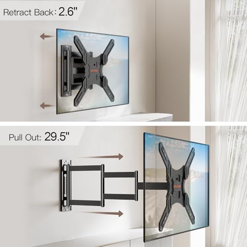 ELIVED 29.5in Long Arm TV Wall Mount for 26-60" TVs, VESA 400x400, 77 Lbs