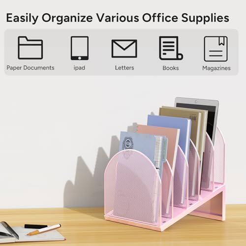 5-Section Desk File Organizer