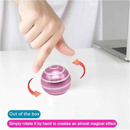 Desk Toys for Fidget Kinetic Cool-Gadgets: 180 Seconds Spinning Toy, Cool-Stuff Thing for Adult Teen Children Kid, Optical-Illusion Stress-Relief Gifts Ball for Man Women Home Office School Christmas