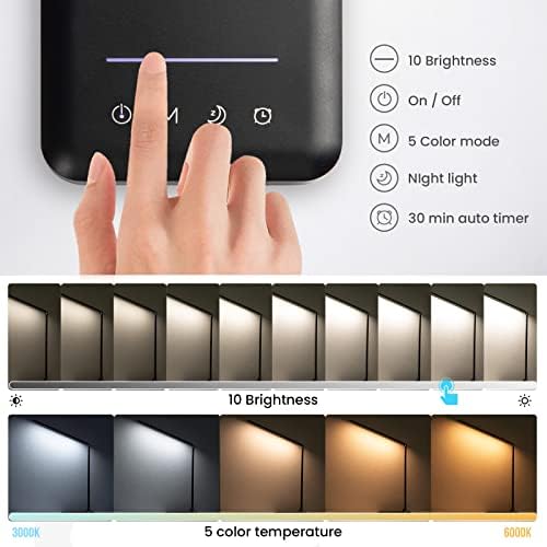 LED Desk Lamp with Wireless Charger, USB Charging Port, Night Light