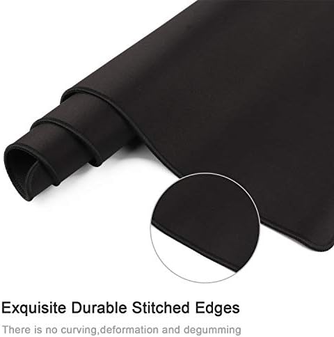 Gaming Mouse Mat/Mouse Pad 31.5x11.8x0.12Inch | XXL mouse pad | table mat/large size | improved precision and speed | rubber base for stable Grip on smooth surfaces non-slip (80x30 Black)