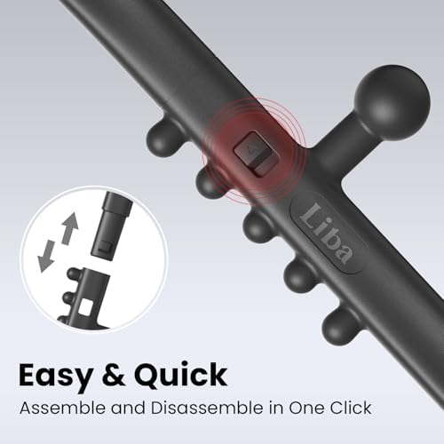 LiBa Trigger Point Massage Tool 11-Node, Collapsible S/C Curve