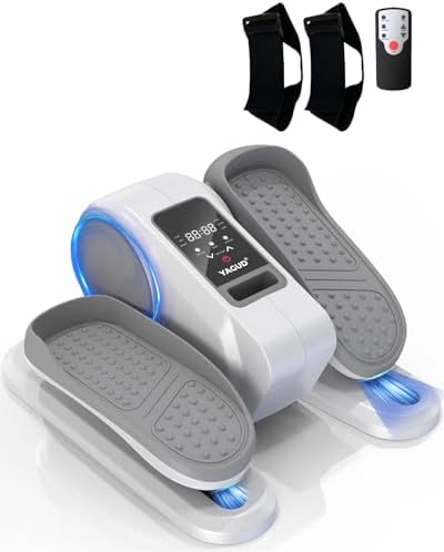 Yagud Under Desk Machine, Electric Elliptical Leg Exerciser for Senior, 13 Adjustable Speeds Quiet and Portable Seated Pedal Exerciser for Training with Remote Control