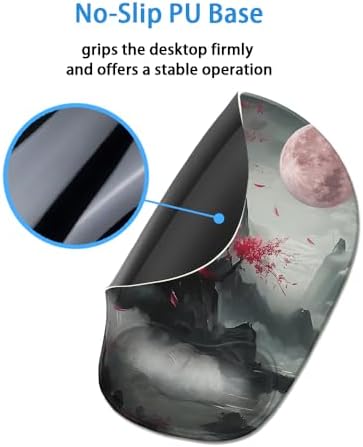 Ergonomic Mouse Pad with Wrist Rest,Comfortable Computer Gel Mouse Pad Wrist Support for Laptop,Pain Relief Mousepad with Non-Slip PU Base Cherry Blossom