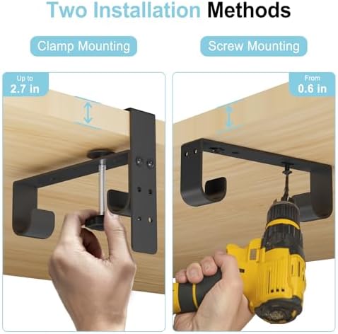 No-Drill Under Standing Desk Cable Management,47.2" L,Beige
