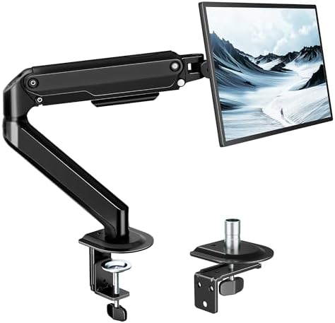 monTEK Single Monitor Arm, 17–32" Screen, Full Motion Adjustment,20 lbs
