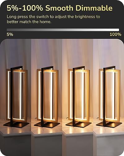 EDISHINE LED Table Lamp, Modern Bedside Lamps for Living Room, Gold