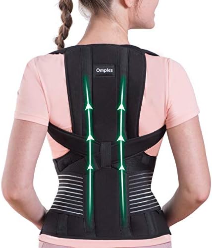Posture Corrector for Women and Men Thoracic Back Brace Straightener Shoulder Upright Support Trainer for Body Correction and Neck Pain Relief, Small (waist 26-34 inch)