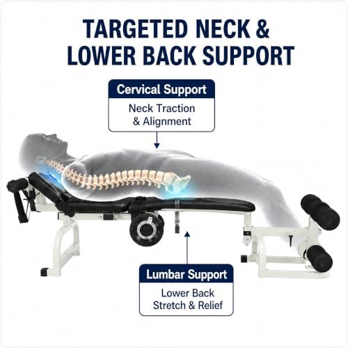 Cervical Traction Device Spine Stretching Bed 330 lbs Adjustable Home