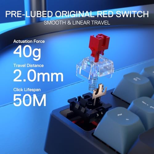 Redragon K582 SE Wired RGB Mechanical Gaming Keyboard, 104-Key, PBT Keycaps