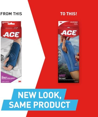 ACE Brand Night Wrist Sleep Support 209626, Adjustable, 12 Packs per case (Pack of 2)