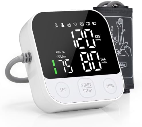 Blood Pressure Monitor FDA-Cleared Upper Arm Cuff with Storage Bag