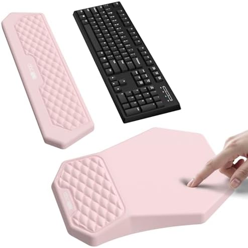 Ergonomic Mouse Pad with Wrist Rest & Keyboard Wrist Rest Support Set