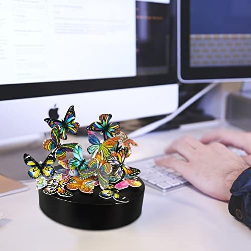 Desk Sculpture Butterflies Desktop Stress Relief Toy Fidget Toy for Anxiety Office Gift (22pcs Butterflies)