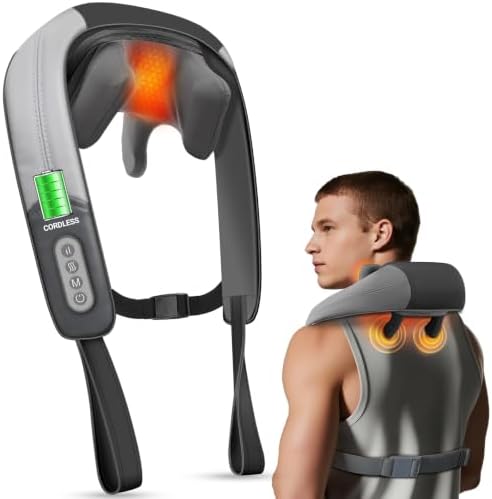 CuPiLo Cordless Neck and Shoulder Massager with Heat