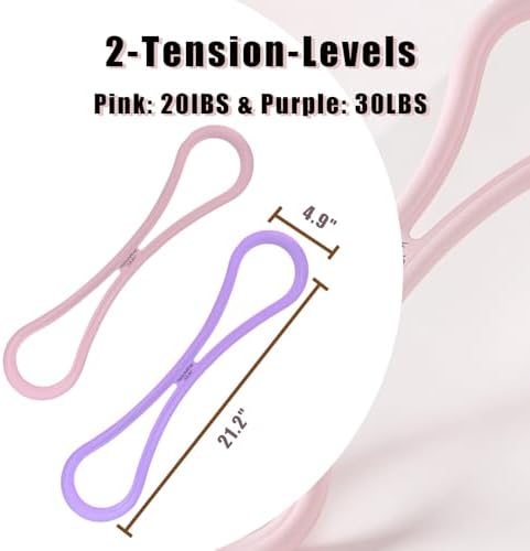 Figure 8 Resistance Bands with Handles,Silicone Exercise Band Set