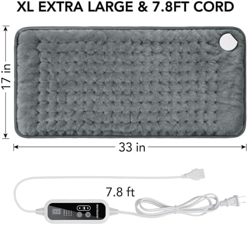 Extra Large Heating Pad for Back Pain Relief - 33"x17"Electric Heating Pad