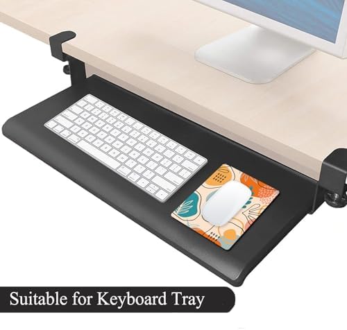 Small Mouse Pad, Mini Mouse Pad 6 X 8 Inch with Non-Slip Rubber Base for Keyboard Tray Laptops Wireless Mouse Home Office Travel, Washable & Portable (Modern Abstract Leaves)
