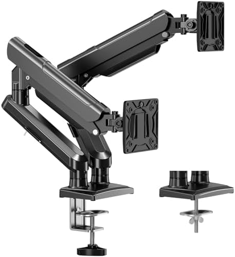 Dual Monitor Arm for 17-32" Computer Screens, Monitor Mounts 22lbs per Arm