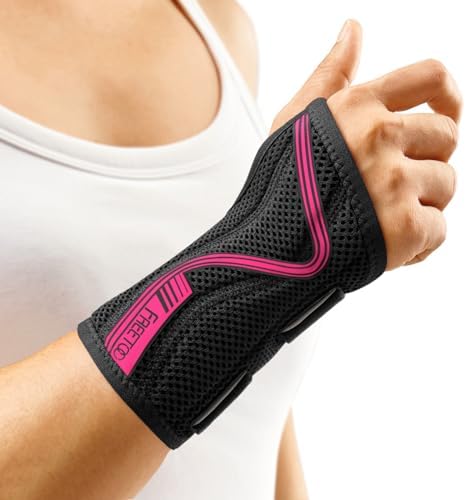FREETOO Carpal Tunnel Wrist Brace Night Support, Right Hand, Medium