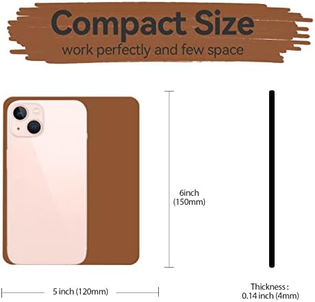 Small Rectangular Mouse pad Store, only Takes up Mouse Space, Universal mini Mouse pad Portable Waterproof, with Non-Slip Rubber Bottom, White 5X6 inches, Brown