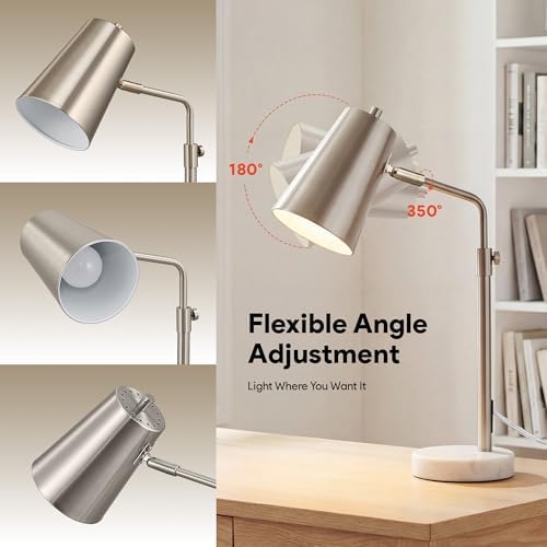 VONLUCE Desk Lamp with LED Bulb, Adjustable 20" Table Lamp for Home Office