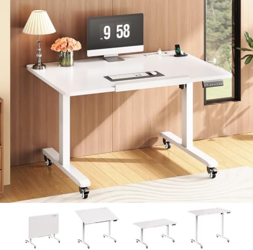 SEDETA 31.5 Inches Electric Standing Desk, 180° Tiltable Mobile Rising