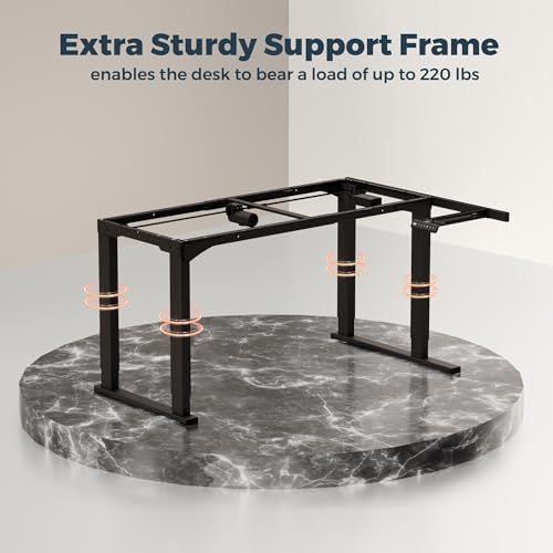 71x43'' 4 Leg L-Shape Large Standing Desk,Electric Desk for Home