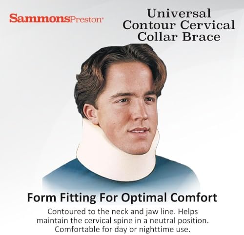 Rolyan Universal Contour Cervical Collar Brace, Cream Color, 3" (Pack of 2)