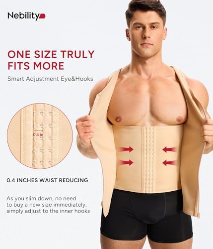 Nebility Compression Shirt Men Fajas Hombres Shapewear Tank Top Body Shaper