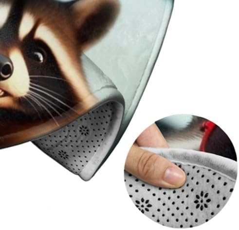 Women's Large Home Decor Mat, Soft Round Yoga Carpet, Non Slip Machine Washable Home Office Circle Rug Three Funny Raccoons Animals