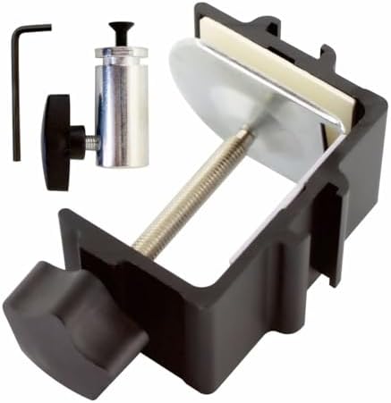 Replacement Heavy Duty C Clamp for 1/2” Base Magnifying Lamp,Desk Lamp,Swing Arm Lamp,Phone I pad Mount,Tablet Mic Holder,Table Mount Clamp for Microphone Stand Mic Boom Arm (G1 BLACK)