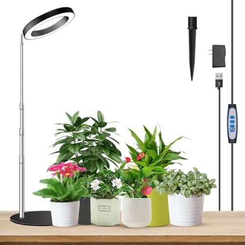Aokrean Grow Lights for Indoor Plants, 6.3in Full Spectrum Growing Lamp