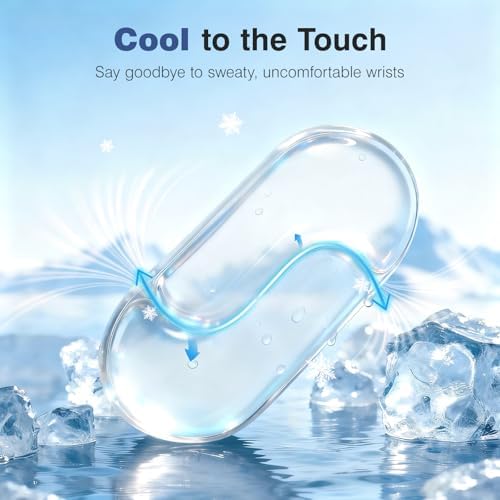 Ospelelf Clear Gel Wrist Rest for Mouse Ergonomic Cushioned Support for Typing & Gaming, Relief Carpal Tunnel, Wrist Pain, Sweat-Proof & Cooling Gel, Comfort for Office, Computer, Programmer, Gamer