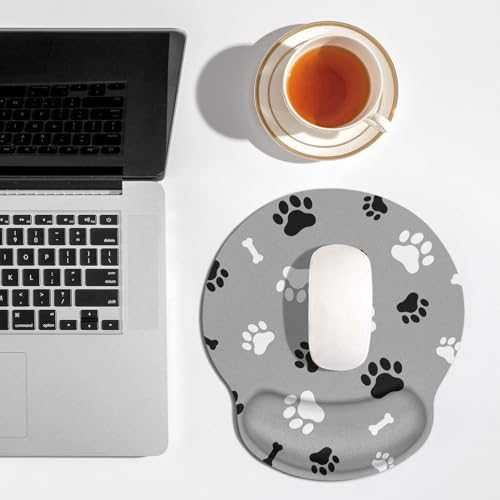 Britimes Ergonomic Mouse Pad with Wrist Support, Paw Print