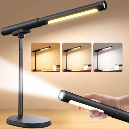 Cordless Desk Lamp, Magnetic LED Table Work Light with Dimmable Brightness