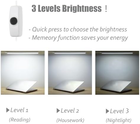 ASOKO Under Cabinet LED Lighting Dimmable 6000K Plug in Kitchen Lights