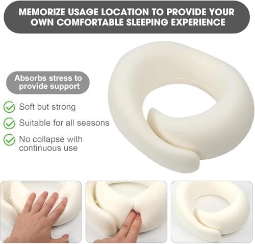 WEERSHUN Travel Pillow for Airplanes, 2026 New Memory Foam Neck Pillow with Chin Wrap for Traveling, Suitable for Airplanes, Offices and Cars